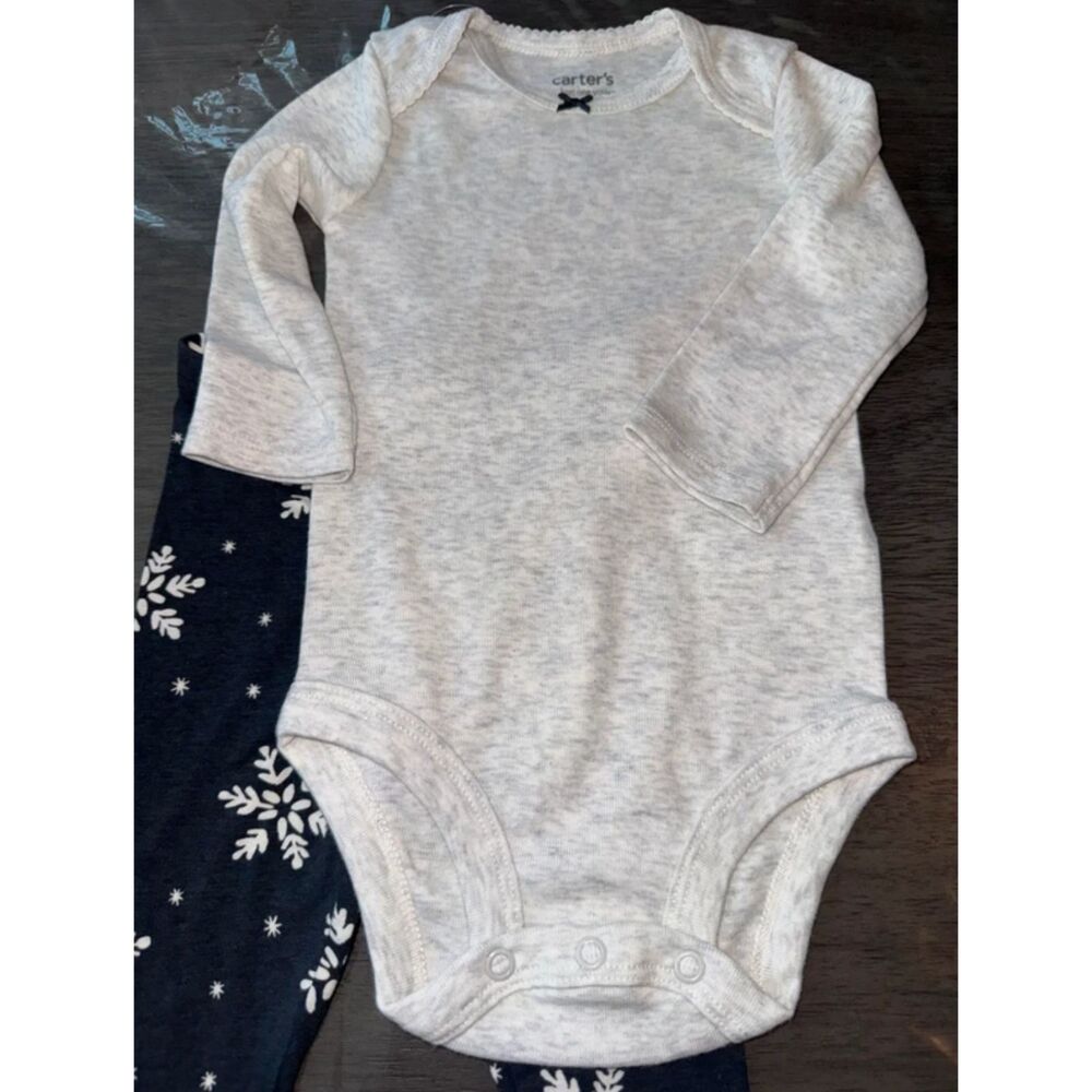 Carter’s Just One You Baby 6M Bodysuit & Snowflake Leggings 2 Piece Outfit
